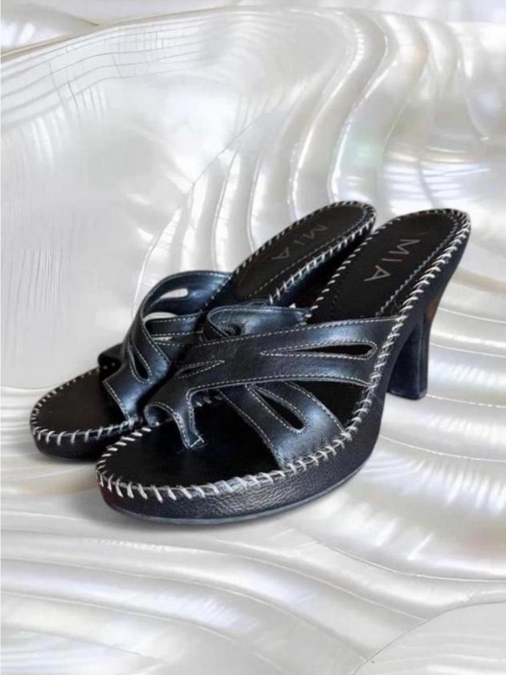 Y2K MIA Leather Platform Heels